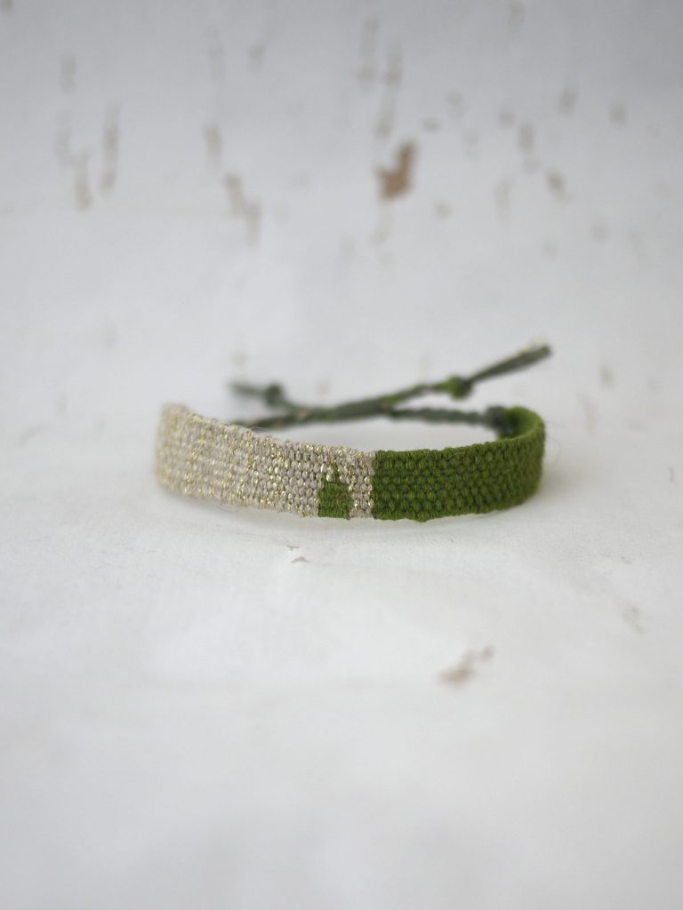 Myriam Balaÿ bracelet handmade LOOM n°94 Green